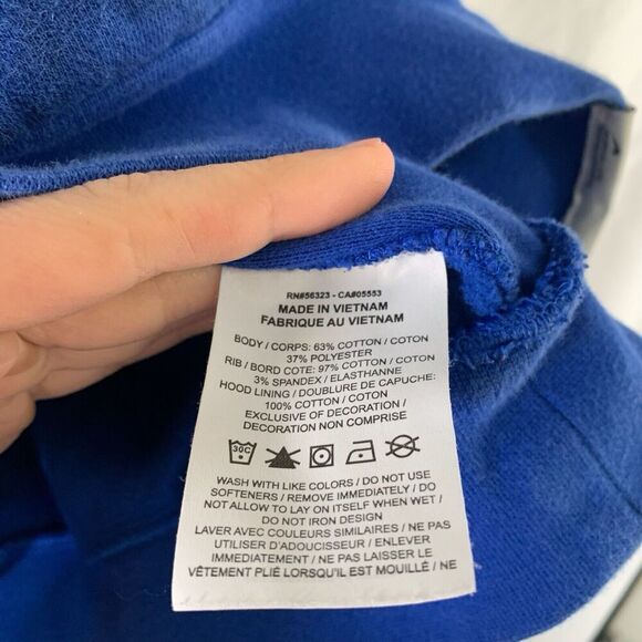 Nike Peace Love Basketball Hoodie Men's Medium Blue Tie Dye Drawstring Pullover - Picture 7 of 10